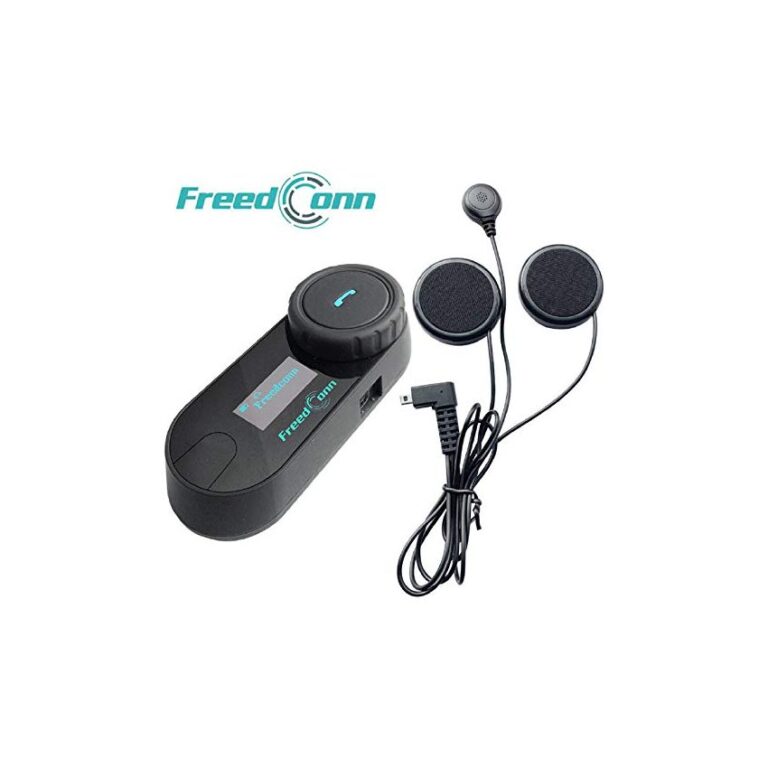 FreedConn T-COM SC Interfono Moto Bluetooth 5.0 – Auricolare Casco Con Schermo LCD, Cancellazione Rumore E Musica Condivisa – 800m Di Portata